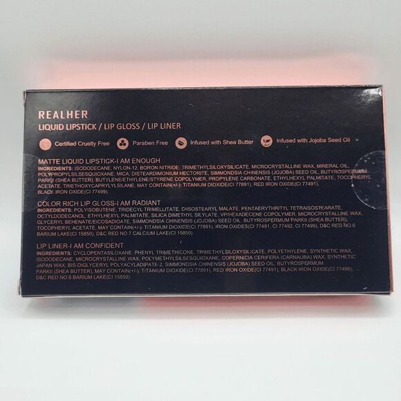 REALHER "Take On The World" Lip Kit – 3-Piece Set – NEW IN BOX - Picture 6 of 6